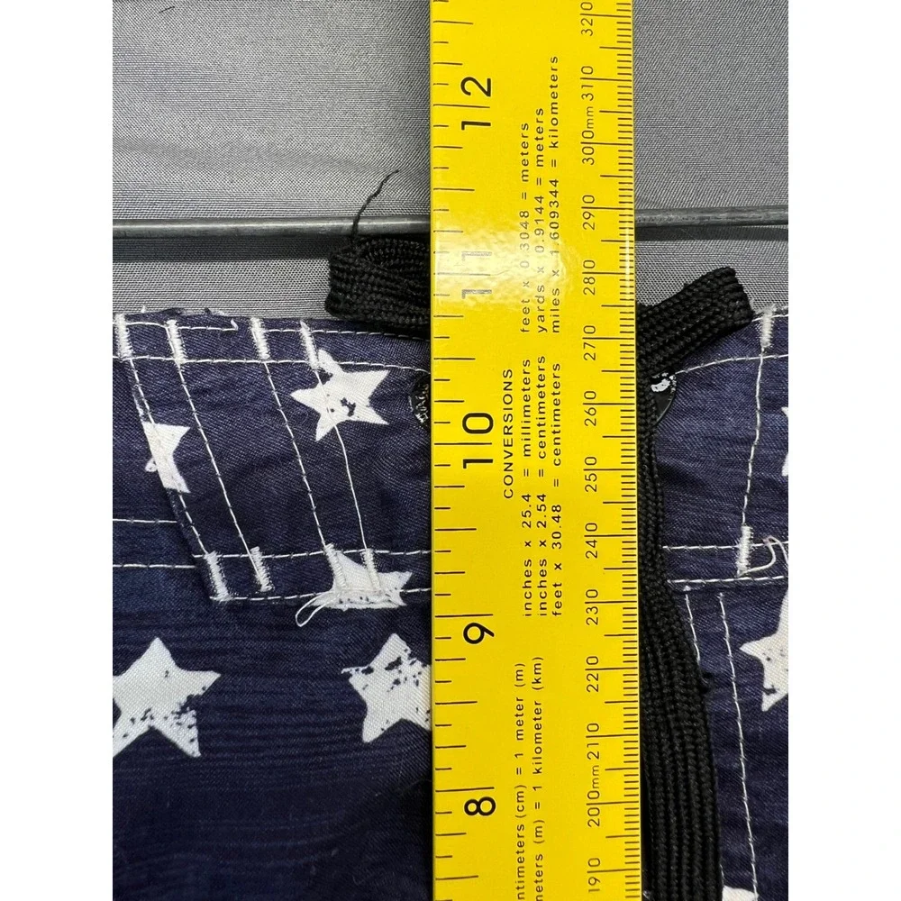 Hang Ten Board Shorts Mens Large Red White Blue Good American Flag Swim Trunks